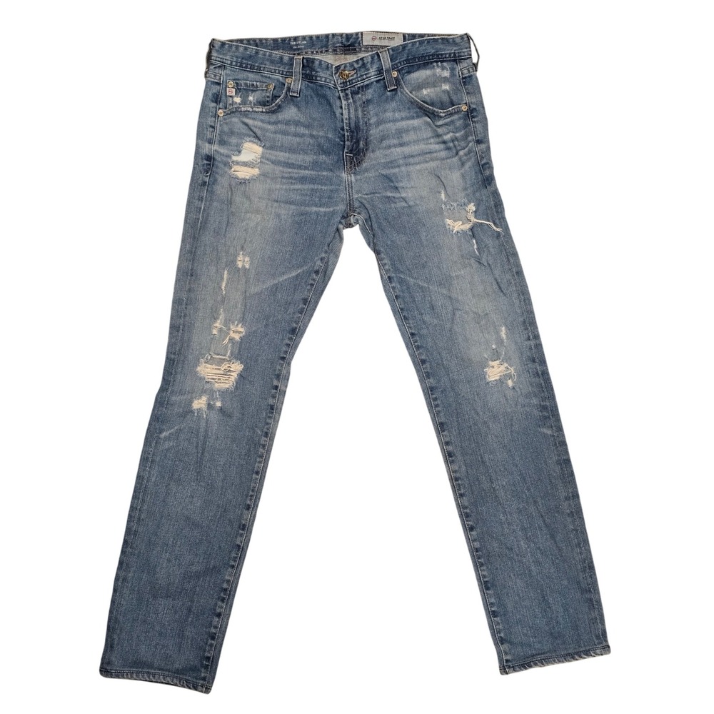 AG Adriano Goldschmied The Dylan Slim Skinny Distressed Jeans Mens 33x30 Blue